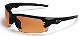 Maxx Sunglasses Wizard Black Frame HD Amber Lenses