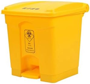 waste container Thicken Medical Trash Yellow Medical Waste Recycling Box Crates Square Large Foot Trash (Size : 30L)