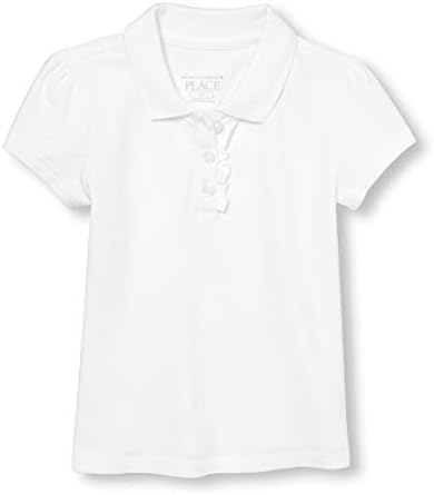 The Children’s Place baby girls Ruffle Pique School Uniform Polo Shirt, White, 5T US The Children’s Place baby girls Ruffle Pique School Uniform Polo Shirt, White, 5T US