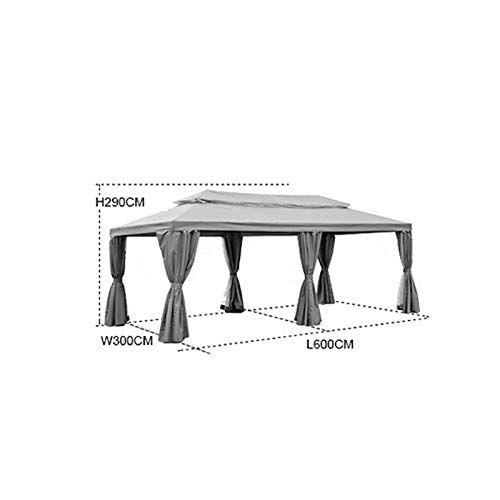 HLZY Gartenmöbel Pavillon 20x10 FT Pavillon for Patios, Villa Garten-Pavillon im Freien Canopy Innenhof Pavillon… – Bild 7
