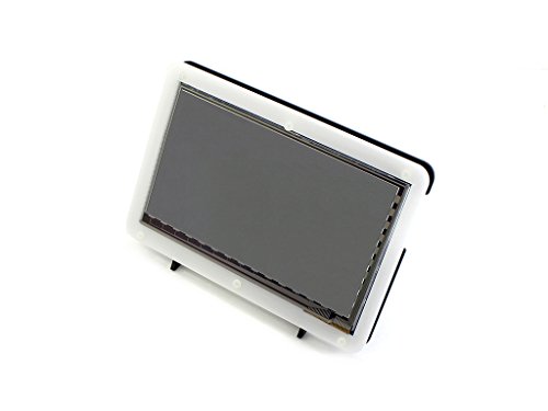 Waveshare 7inch 1024*600 Capacitive Touch Screen LCD Display HDMI Interface Supports Various Systems for  Raspberry pi A/A+/B/B+/2 B/3 B& BengleBone Black & Banana Pi with Bicolor Case