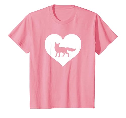 Pink Little Fox Love Graphic Design tee Girl Youth Years Old T-Shirt, Youth, Pi…