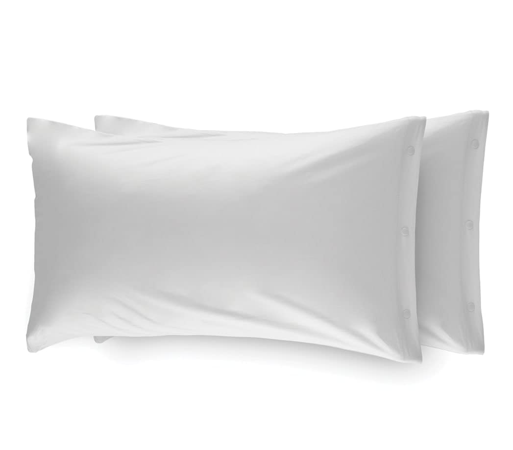 BIANCHERIAWEB Pair of Pillowcases, Cotton, White, Default