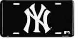 NY New York Yankees MLB Baseball Black Aluminum Auto License Plate