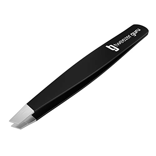 image for Tweezers Set - Tweezer Guru Stainless Steel Slant Tip Eyebrow Tweezers