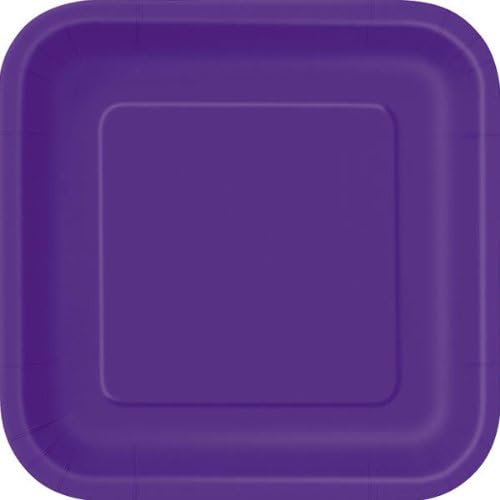 Unique Purple Square Paper Plates