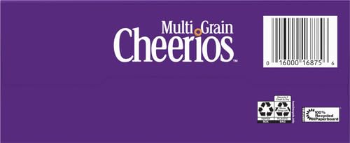 MULTI GRAIN CHEERIOS HEART HEALTHY CEREAL, 18 OZ FAMILY SIZE CEREAL BOX