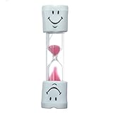 Zacr Kids Toothbrush Timer ~ 2 Minute Smiley Sand Timer for Brushing Children's Teeth (Pink)