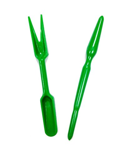 Bulk Hardware BH03673 Fork and Dibber Planting Set - Silver by