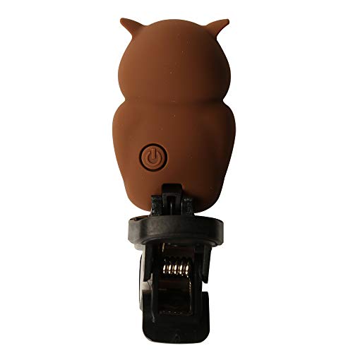 SWIFF Guitar Tuner Clip-On with LCD Display for All String Instruments with Bass, Ukulele,Violin Accessories (Owl Brown)