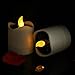 Cozeyat Solar Tea Lights 6pcs,Rechargeable LED Flameless Tealight Candles Flickering Waterproof Outdoor Candle Solar Powered for Lantern Garden Camping Party Home Decorations(Warm White)