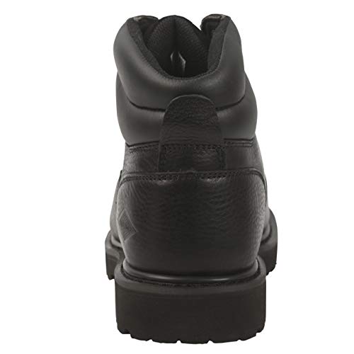 Steel Toe Work Boots for Men 6" - Safety Shoes Slip Resistant & Electrical Hazard Work Boots (7, Black)