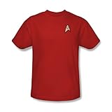 Wicked Tees Mens STAR TREK Short Sleeve ENGINEERING UNIFORM Medium T-Shirt Tee