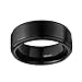 SOMEN TUNGSTEN 8mm Black Wedding Band for Him and Her Brushed Couple Ceramic Rings Size 11
