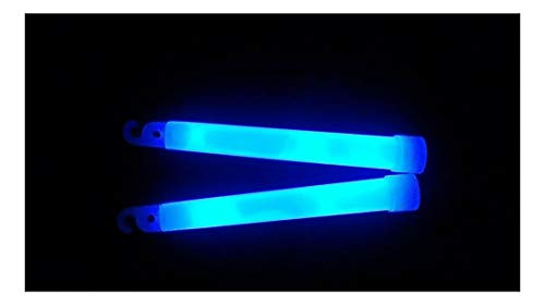 25 6in Thick Party Light Glow Stick Emergency Light w/Necklace String, Blue