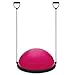 Best Choice Products Half Ball Balance Trainer Yoga Exercise Fitness Platform for Stability, Core Workout, Training w/ 2 Resistance Bands, Pump - Pink