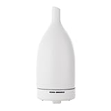 Saje Aroma Om Essential Oil Diffuser, Ultrasonic Aromatherapy Diffuser, Ceramic (3-6 Hr Run Time) (White)