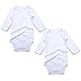 Baby Bodysuit Pack 2 Long Sleeve Onesie for Newborn Boys Girls