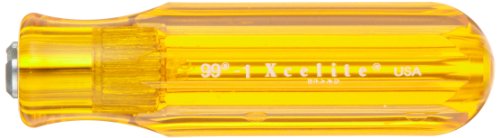 Xcelite 991BK Screwdriver Handle For Interchangeable Blade, Amber, 13/16" Head, 4" Blade Length