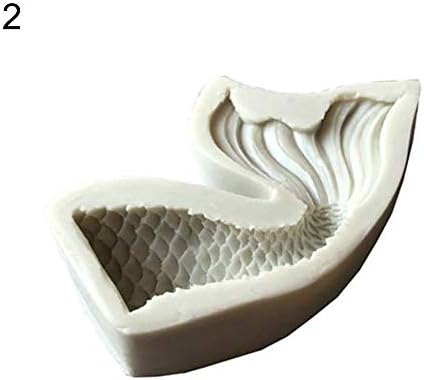 Ruby569y Cookie Biscuit Cutter Cake Moulds for Baking, Mermaid Fish Tail Baking Mold Pastry Fondant Chocolate Cake Decorating Tool - 2#