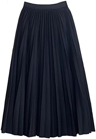 någonstans elastic panel skirt BGDK Cotton Ribbed Panel Skirt for Women - Knee Length Pleated