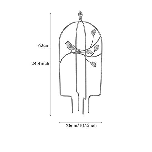 CJSWT Rankhilfe für Kletterpflanzen, Rankgitter aus Metall,Stützrahmen für wachsende Pflanzen, Obelisken Kletterhilfe… – Bild 3