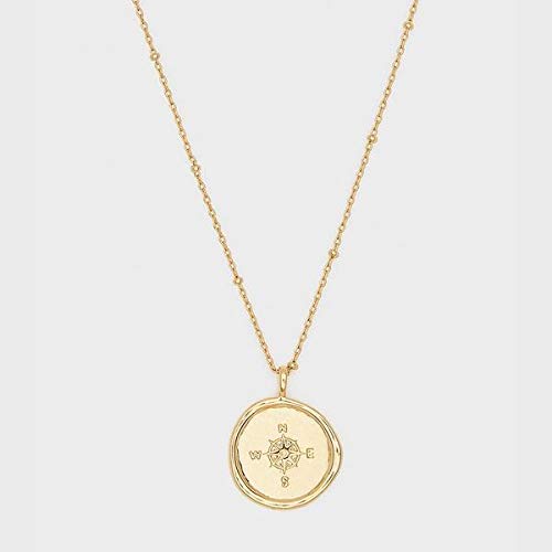 gorjana Women's Compass Coin Necklace 