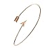 Adjustable Arrow Bracelets Simple Wrapped Bangles Women Jewelry 4 Tone for Choose