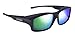 Fitovers Yamba X-Large Polarized Over Sunglasses ; Satin Black & Polarvue Green Mirror