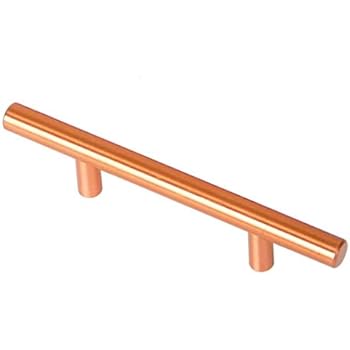 Hamilton Bowes Satin Copper (Rose Gold) Cabinet Hardware Euro Style Bar Handle Pull - 3