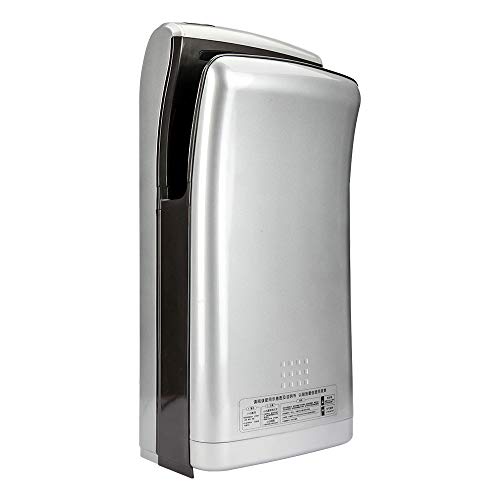 PLUSSEN Premium Commercial Automatic High Speed Hand Dryers for Bathrooms with Two Hot Air Outlet, Fast Drying in 10 Seconds, ABS Compact Electric Hand Dryer Blower (1688 Silver)
