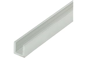 Outwater Mill Finish 1/4'' Inside Dimension Aluminum U-Channel 46'' Length (Pack of 3) Alu257-M C-Channel