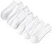 Jefferies Socks Big Boys' Seamless Capri Liner Socks  (Pack of 6), White, Medium