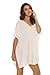 HIMONE Women's Floral Lace Beach Bikini Cover-up White OS
