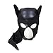 HOT TIME Neoprene Puppy Hood Custom Animal Head Mask Novelty Costume Dog Head Masks (Large, Black)