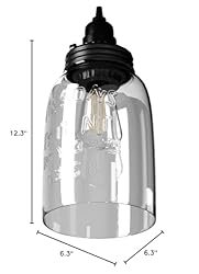 Half Gallon Open Bottom Mason Jar Pendant