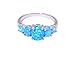 CiNily Sterling Silver Gold Plated Created White/Blue/Orange/Pink Fire Opal Ring for Women Jewelry Gemstone Ring Size 5-12