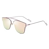 Joopin Metal Frame Fashion Coating Cat Eye Sunglasses Women Brand Designer Vintage Sun Glasses(Pink)