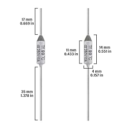 ALLECIN 10PCS 99 Degrees Celsius Thermal Fuse 10A