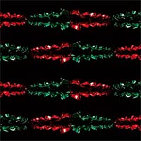 Christmas Foil Ceiling Decoration 20cm 6 Section Garland x 4 - Green/Red