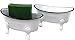 Decorative Bathtub Containers White Enamel Distressed Soap Dish Holder Succulent Planter (Set of 2) by RAZ Imports