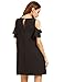 Milumia Women's Summer Cold Shoulder Ruffle Sleeves Shift Maternity Nursing Dress Black XL