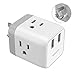 Australia China Power Plug Adapter, TESSAN 5 in 1 New Zealand Travel Power Adapter with 3 US Outlets and 2 USB Charging Ports, US to Australia New Zealand Fiji Argentina Plug Adapter (Type I) primary