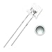CHANZON 100 pcs 5mm White Flat Top LED Diode Lights (Clear Transparent Lens) Bright Lighting Bulb Lamps Electronics Components Indicator Light Emitting Diodes