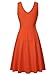 FENSACE Womens Sleeveless Scoop Neck Summer Beach Midi A Line Tank Dress, Orange, Large