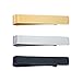 Men Tie Clip Set by AnalysisyLove Gift Fits Skinny Ties, Gold Silver and Black Classic Three-Tone, 1.9 Inches