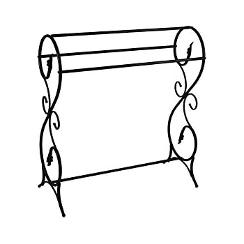 King's Brand Antique Style Pewter Finish Towel Rack Stand