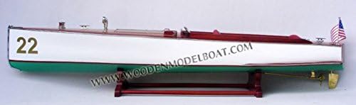 Gia Nhien SB0089P Charles D. Mower Number Speed Boat 22 Wooden Model Speed Boat