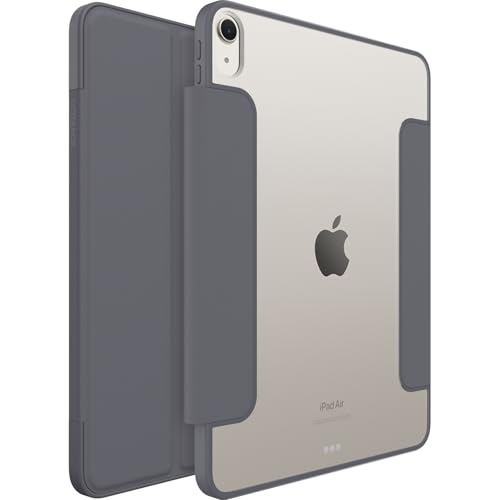 Otterbox Coque Symmetry Folio pour iPad Air 11" (M2), Antichoc, Anti-Chute, étui Folio de Protection Fin, testé Selon Les Normes Militaires, Thunderstorm - Gris