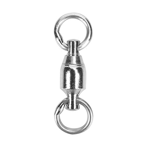 BeesClover 20pcs/lot Stainless Steel Fishing Swivel Snap Connectors #0-8 Swivel with Solid Ring Fishing Swivel Connectors Model 2 One Size - Thumbnail 4